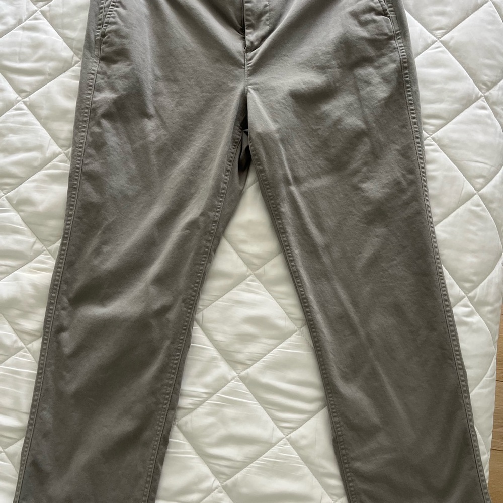 Womens J Crew Gray Chinos-size 8